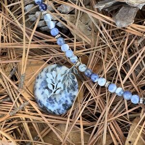 Stone Current: Signature Series Necklace – Sodalite Pendant Stainless Steel